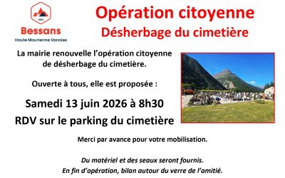 Opération citoyenne – désherbage du cimetière